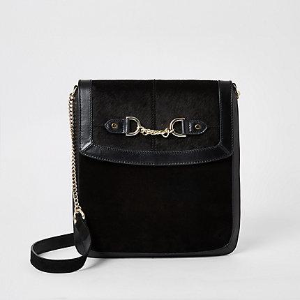 River Island Womens Leather Chain Front Messenger Bag