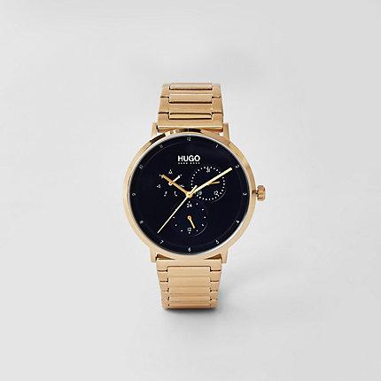River Island Mens Hugo Boss Gold Stainless Steel Watch