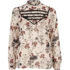 River Island Womens Print Bib Blouse