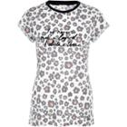 River Island Womens Animal Print Burnout Fitted T-shirt