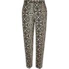 River Island Mens Print Skinny Crop Smart Pants