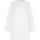 River Island Womens White Long Split Sleeve Swing Dress