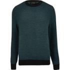River Island Mens Textured Knitted Sweater