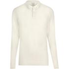 River Island Mens Knitted Long Sleeve Slim Fit Polo Shirt