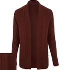 River Island Mensrust Open Front Cardigan