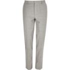 River Island Mensgrey Stripe Wool-blend Skinny Suit Trousers