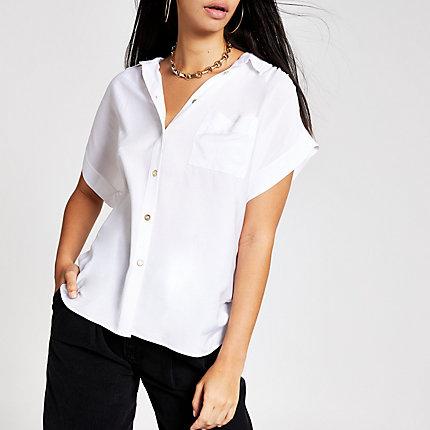 River Island Womens White Short Sleeve Shirt