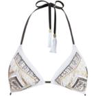 River Island Womens White Pacha Embellished Triangle Bikini Top
