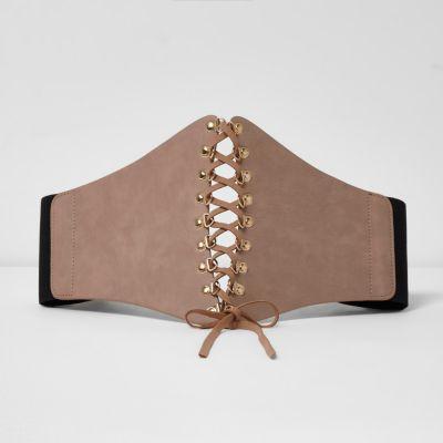 River Island Womens Wide Lace-up Front Corset Belt