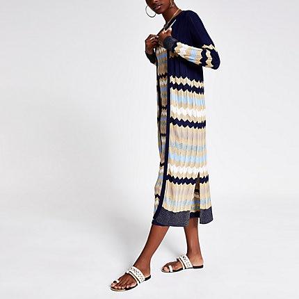 River Island Womens Stripe Chevron Knit Cardigan