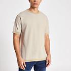 River Island Mens Short Sleeve Oversized Waffle T-shirt
