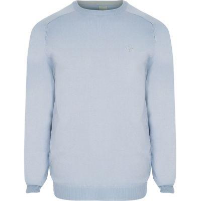 River Island Mens Big And Tall Slim Fit Crew Neck Jumper