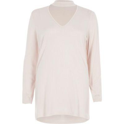 River Island Womens White Knitted Choker Top