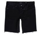 River Island Mens Slim Fit Frayed Denim Shorts
