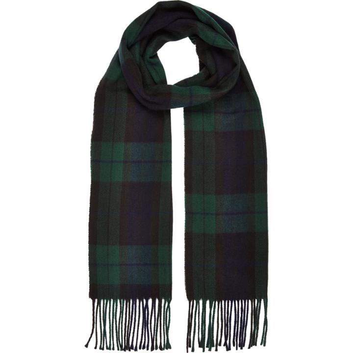 River Island Mensgreen Woven Check Tassel Scarf