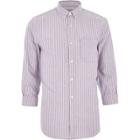 River Island Mens Stripe Regular Fit Long Sleeve Shirt