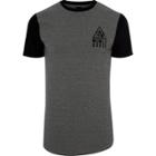 River Island Mens Rib Muscle Fit Contrast Sleeve T-shirt