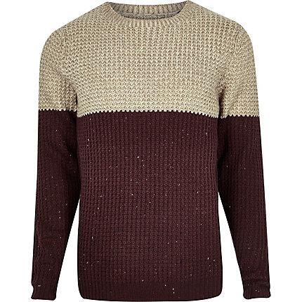 River Island Mens Only And Sons Knit Blocked Jumper