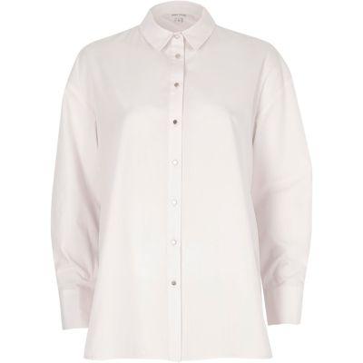 River Island Womens White Tie Back Oversized Shirt