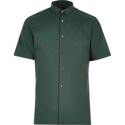 River Island Mens Slim Popper Front Slim Shirt