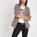 River Island Womens Double Layer Ruched Sleeve Blazer