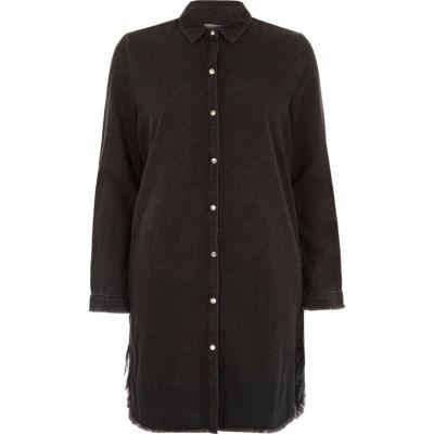 River Island Womens Washed Oversized Shirt Dress
