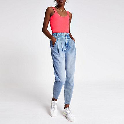 River Island Womens Neon Scoop Neck Tank