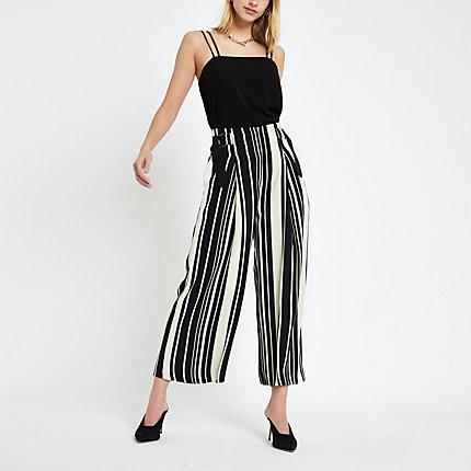 River Island Womens Stripe Print Culotte Pants