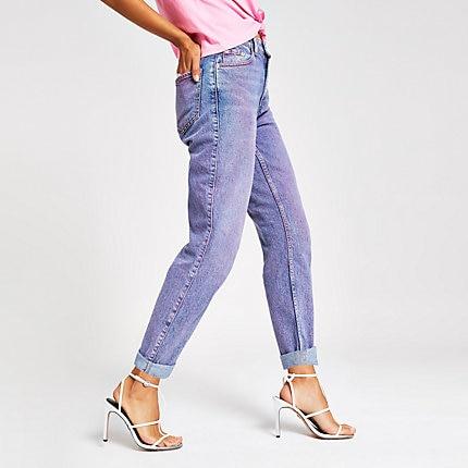 River Island Womens Acid Mom High Rise Jeans