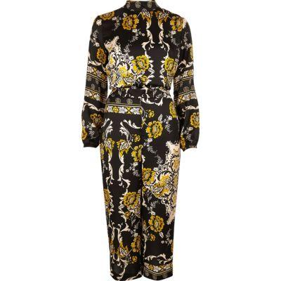 River Island Womens Print High Neck Jumpsuit