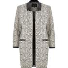 River Island Womens Jersey Leather-look Collar Jacket