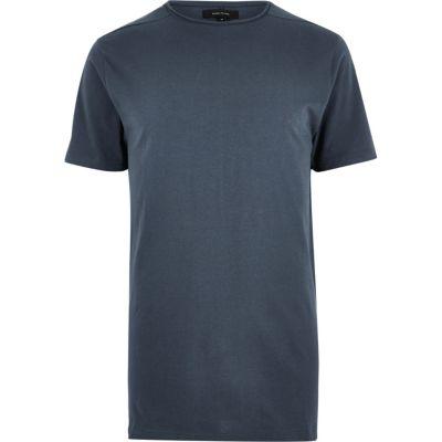 River Island Mens Longline Crew Neck T-shirt