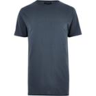 River Island Mens Longline Crew Neck T-shirt