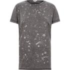 River Island Womens Burnout Star Sign Boyfriend T-shirt