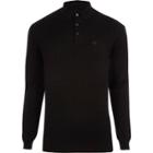 River Island Mens Slim Fit Long Sleeve Knitted Polo Shirt
