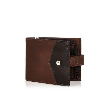 River Island Mens Leather Chevron Block Wallet