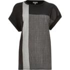 River Island Womens Color Block Ribbed T-shirt