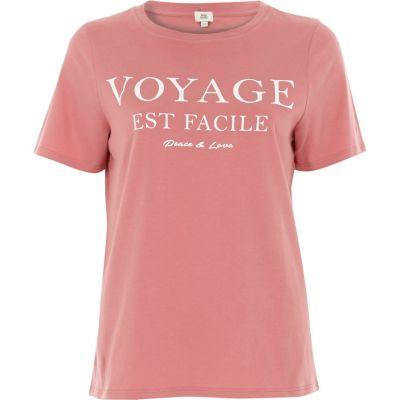 River Island Womens 'voyage' Print Fitted T-shirt