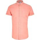 River Island Mens Short Sleeve Button-down Oxford Shirt