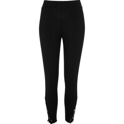 River Island Womens Crochet Hem Ponte Leggings