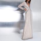 River Island Womens Nude Embellished Choker Neck Maxi Dress
