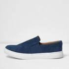 River Island Mens Perforated Slip On Plimsolls