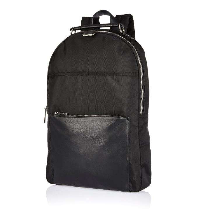 River Island Mensblack Large Minimal Backpack