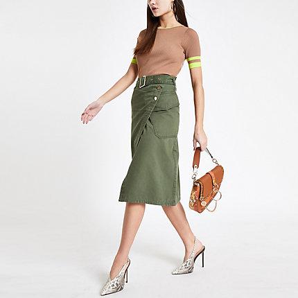 River Island Womens Neon Tipped Knitted T-shirt