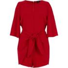 River Island Womens Cold Shoulder Tie Front Romper