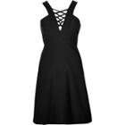 River Island Womens Lace-up Front Skater Dress