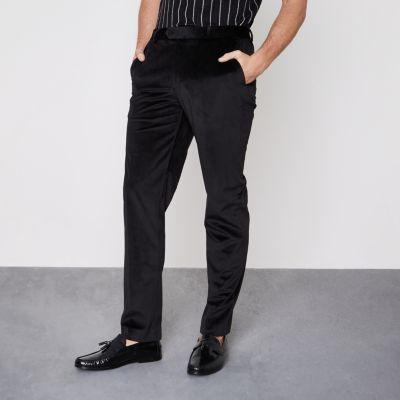 River Island Mens Velvet Skinny Fit Smart Pants