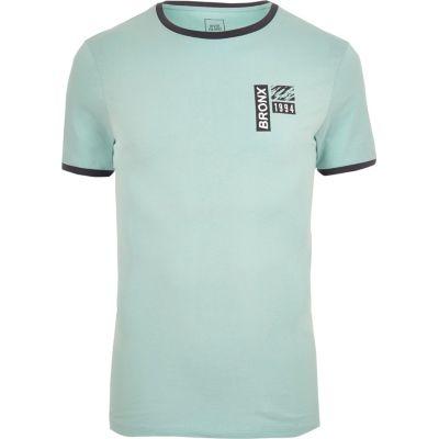 River Island Mens Tipped Print Muscle Fit T-shirt