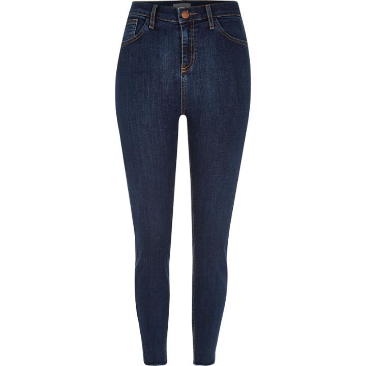 River Island Womens Dark Wash High Waisted Lori Jeans