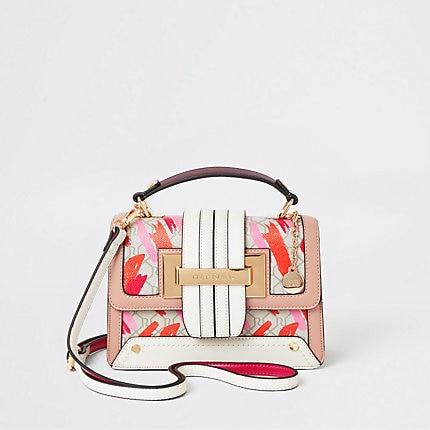 River Island Womens Lipstick Printed Tote Cross Body Bag